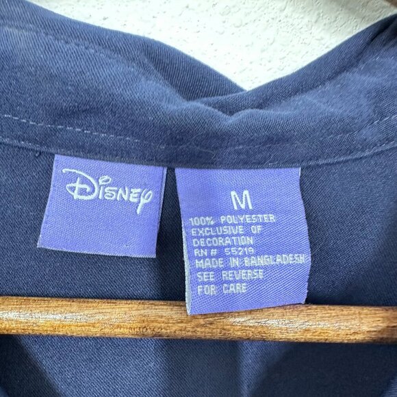 Vintage Disney Eeyore Embroidered Dark Purple Casual Button Up Pooh Women's M - Picture 4 of 5